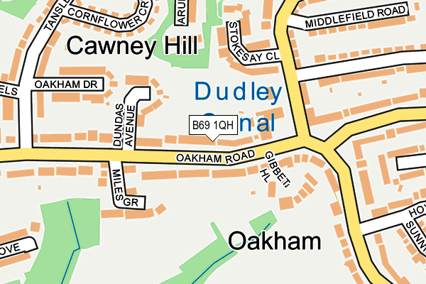 B69 1QH map - OS OpenMap – Local (Ordnance Survey)
