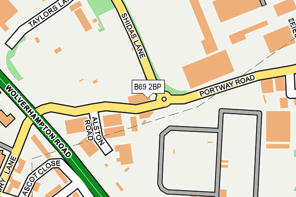 B69 2BP map - OS OpenMap – Local (Ordnance Survey)