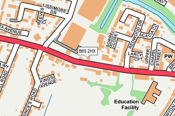 B69 2HX map - OS OpenMap – Local (Ordnance Survey) B69 2HX map - OS OpenMap – Local (Ordnance Survey)