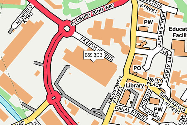 B69 3DB map - OS OpenMap – Local (Ordnance Survey) B69 3DB map - OS OpenMap – Local (Ordnance Survey)