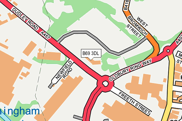 B69 3DL map - OS OpenMap – Local (Ordnance Survey)