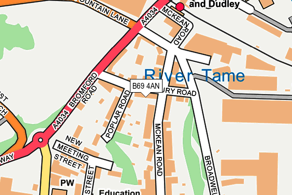 B69 4AN map - OS OpenMap – Local (Ordnance Survey) B69 4AN map - OS OpenMap – Local (Ordnance Survey)