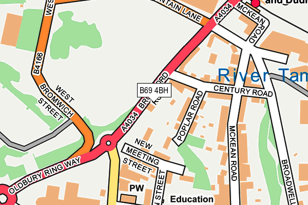 B69 4BH map - OS OpenMap – Local (Ordnance Survey)