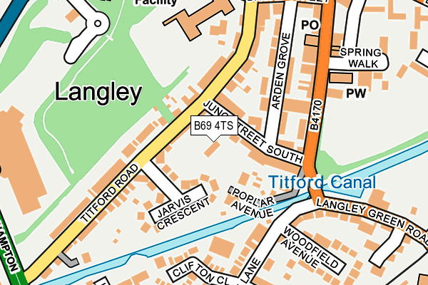 B69 4TS map - OS OpenMap – Local (Ordnance Survey) B69 4TS map - OS OpenMap – Local (Ordnance Survey)