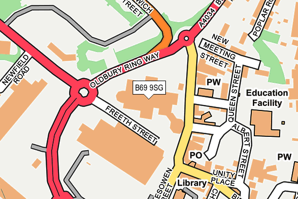 B69 9SG map - OS OpenMap – Local (Ordnance Survey) B69 9SG map - OS OpenMap – Local (Ordnance Survey)
