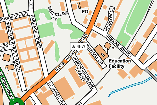 B7 4HW map - OS OpenMap – Local (Ordnance Survey) B7 4HW map - OS OpenMap – Local (Ordnance Survey)
