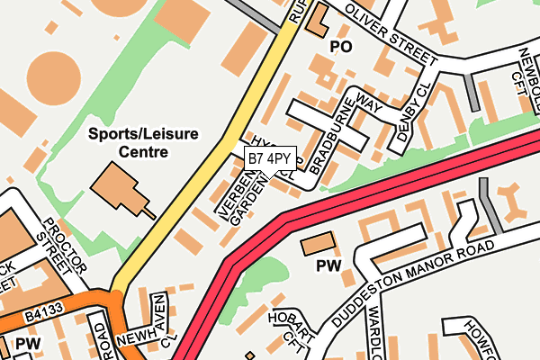 B7 4PY map - OS OpenMap – Local (Ordnance Survey) B7 4PY map - OS OpenMap – Local (Ordnance Survey)