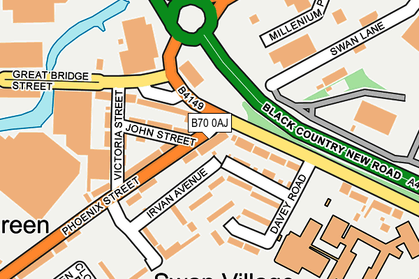 B70 0AJ map - OS OpenMap – Local (Ordnance Survey) B70 0AJ map - OS OpenMap – Local (Ordnance Survey)