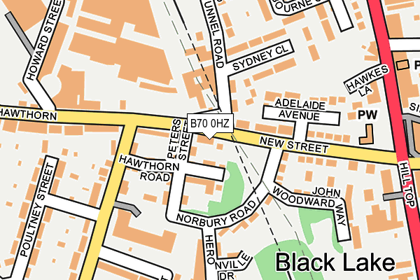 B70 0HZ map - OS OpenMap – Local (Ordnance Survey) B70 0HZ map - OS OpenMap – Local (Ordnance Survey)