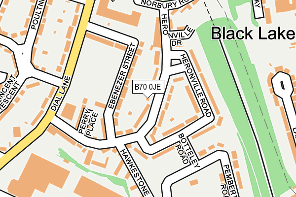 B70 0JE map - OS OpenMap – Local (Ordnance Survey) B70 0JE map - OS OpenMap – Local (Ordnance Survey)