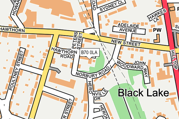 B70 0LA map - OS OpenMap – Local (Ordnance Survey) B70 0LA map - OS OpenMap – Local (Ordnance Survey)