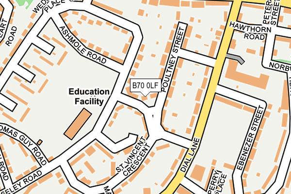 B70 0LF map - OS OpenMap – Local (Ordnance Survey) B70 0LF map - OS OpenMap – Local (Ordnance Survey)