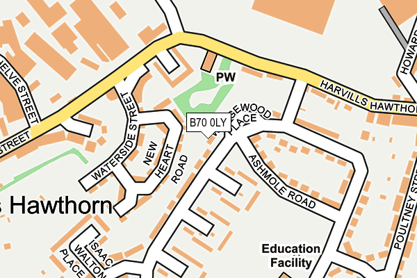 B70 0LY map - OS OpenMap – Local (Ordnance Survey) B70 0LY map - OS OpenMap – Local (Ordnance Survey)