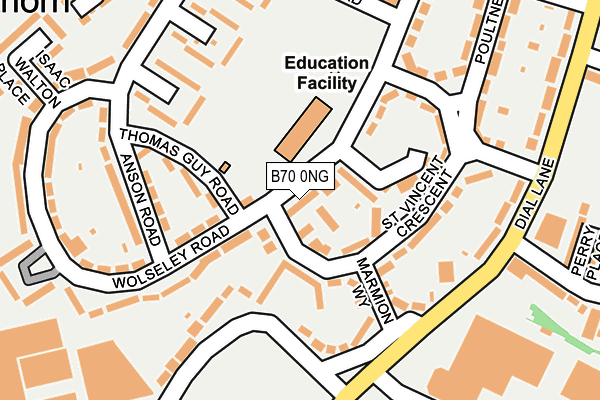 B70 0NG map - OS OpenMap – Local (Ordnance Survey) B70 0NG map - OS OpenMap – Local (Ordnance Survey)