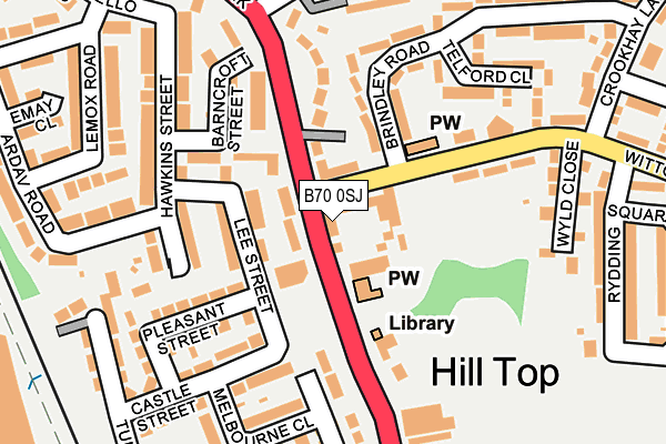 B70 0SJ map - OS OpenMap – Local (Ordnance Survey) B70 0SJ map - OS OpenMap – Local (Ordnance Survey)