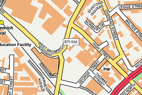 B70 6AA map - OS OpenMap – Local (Ordnance Survey) B70 6AA map - OS OpenMap – Local (Ordnance Survey)