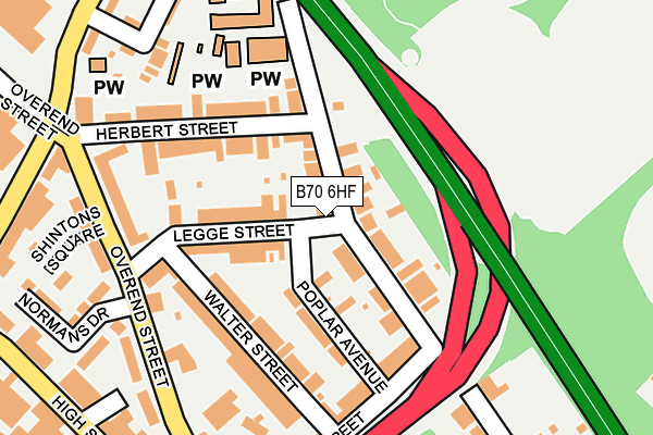 B70 6HF map - OS OpenMap – Local (Ordnance Survey) B70 6HF map - OS OpenMap – Local (Ordnance Survey)