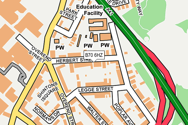 B70 6HZ map - OS OpenMap – Local (Ordnance Survey) B70 6HZ map - OS OpenMap – Local (Ordnance Survey)