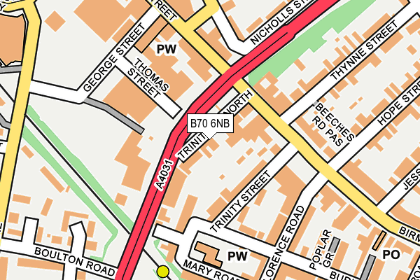 B70 6NB map - OS OpenMap – Local (Ordnance Survey) B70 6NB map - OS OpenMap – Local (Ordnance Survey)
