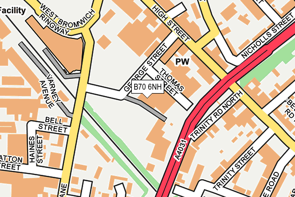 B70 6NH map - OS OpenMap – Local (Ordnance Survey) B70 6NH map - OS OpenMap – Local (Ordnance Survey)