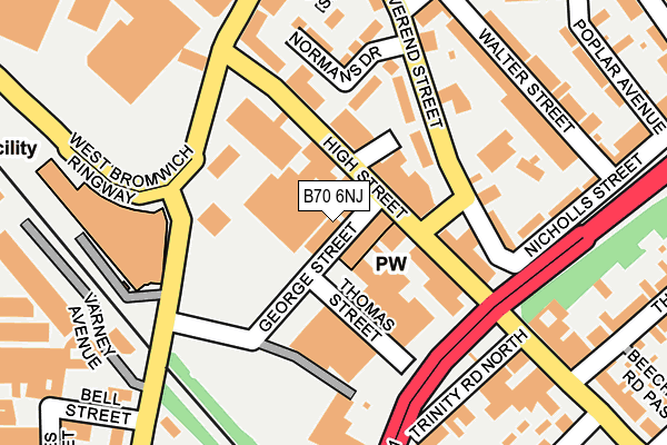 B70 6NJ map - OS OpenMap – Local (Ordnance Survey) B70 6NJ map - OS OpenMap – Local (Ordnance Survey)