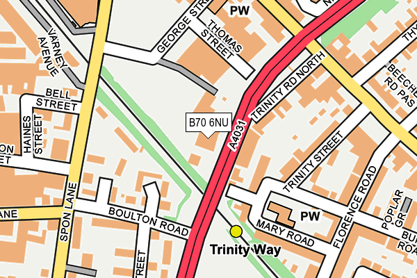 B70 6NU map - OS OpenMap – Local (Ordnance Survey) B70 6NU map - OS OpenMap – Local (Ordnance Survey)