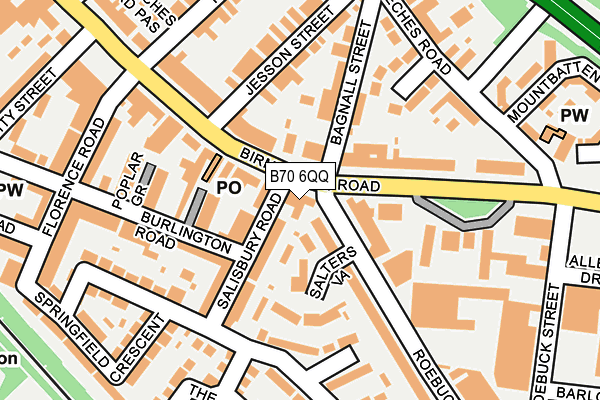 B70 6QQ map - OS OpenMap – Local (Ordnance Survey) B70 6QQ map - OS OpenMap – Local (Ordnance Survey)