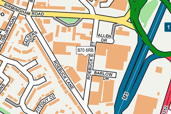 B70 6RB map - OS OpenMap – Local (Ordnance Survey) B70 6RB map - OS OpenMap – Local (Ordnance Survey)