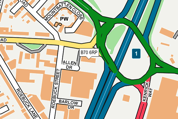 B70 6RP map - OS OpenMap – Local (Ordnance Survey) B70 6RP map - OS OpenMap – Local (Ordnance Survey)