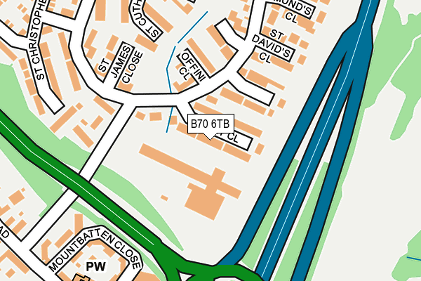 B70 6TB map - OS OpenMap – Local (Ordnance Survey)