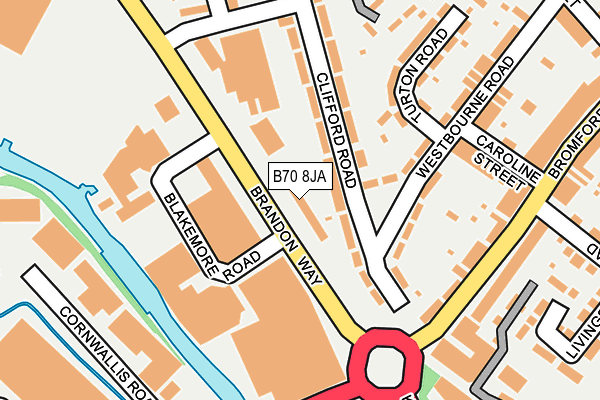 B70 8JA map - OS OpenMap – Local (Ordnance Survey) B70 8JA map - OS OpenMap – Local (Ordnance Survey)