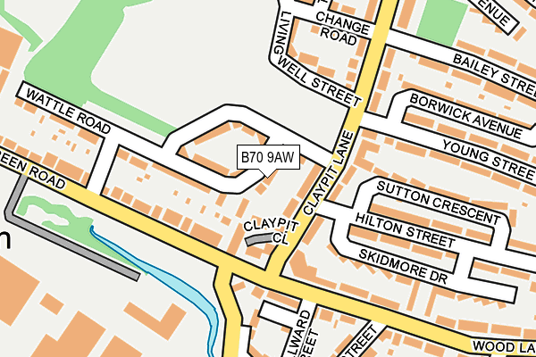B70 9AW map - OS OpenMap – Local (Ordnance Survey) B70 9AW map - OS OpenMap – Local (Ordnance Survey)