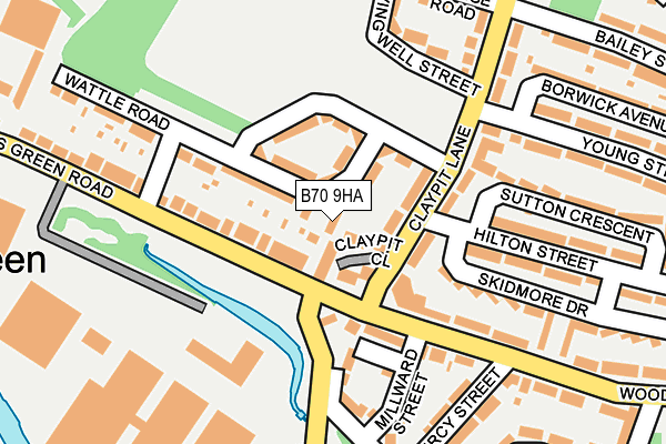 B70 9HA map - OS OpenMap – Local (Ordnance Survey) B70 9HA map - OS OpenMap – Local (Ordnance Survey)