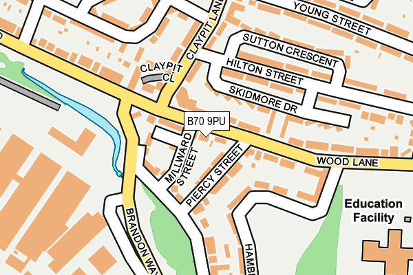 B70 9PU map - OS OpenMap – Local (Ordnance Survey) B70 9PU map - OS OpenMap – Local (Ordnance Survey)
