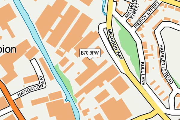 B70 9PW map - OS OpenMap – Local (Ordnance Survey) B70 9PW map - OS OpenMap – Local (Ordnance Survey)