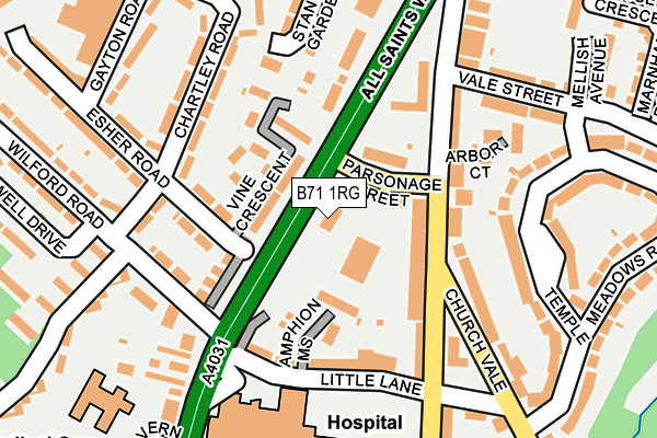 B71 1RG map - OS OpenMap – Local (Ordnance Survey) B71 1RG map - OS OpenMap – Local (Ordnance Survey)