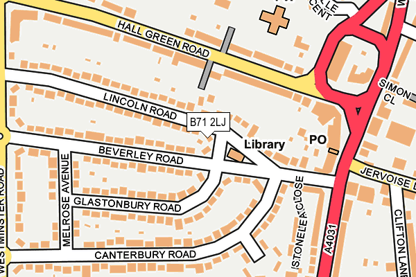 B71 2LJ map - OS OpenMap – Local (Ordnance Survey) B71 2LJ map - OS OpenMap – Local (Ordnance Survey)
