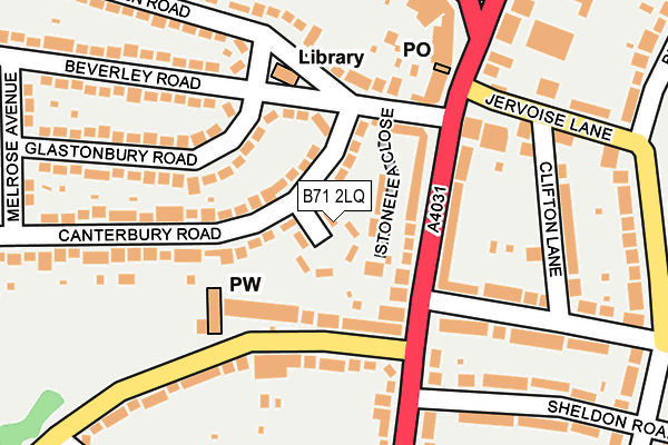 B71 2LQ map - OS OpenMap – Local (Ordnance Survey) B71 2LQ map - OS OpenMap – Local (Ordnance Survey)