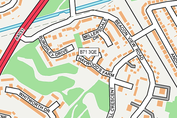 B71 3QE map - OS OpenMap – Local (Ordnance Survey) B71 3QE map - OS OpenMap – Local (Ordnance Survey)