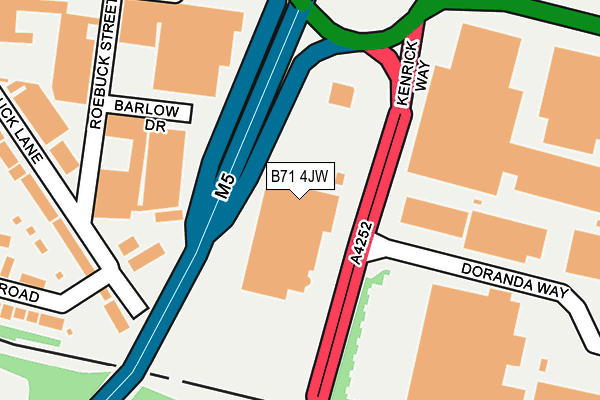 B71 4JW map - OS OpenMap – Local (Ordnance Survey) B71 4JW map - OS OpenMap – Local (Ordnance Survey)