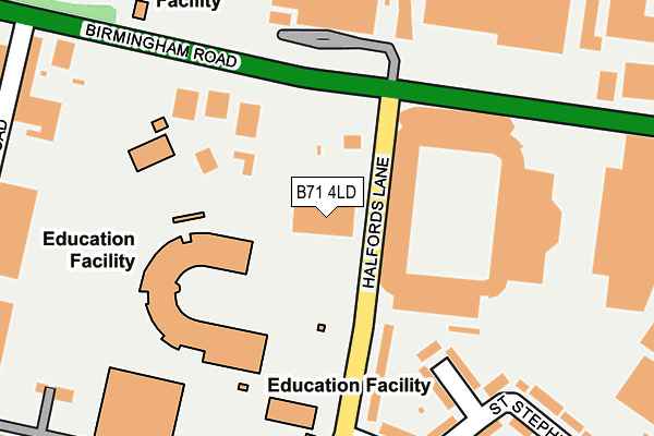 B71 4LD map - OS OpenMap – Local (Ordnance Survey) B71 4LD map - OS OpenMap – Local (Ordnance Survey)