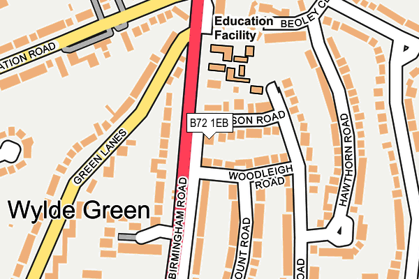 B72 1EB map - OS OpenMap – Local (Ordnance Survey) B72 1EB map - OS OpenMap – Local (Ordnance Survey)