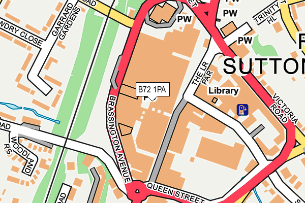 B72 1PA map - OS OpenMap – Local (Ordnance Survey) B72 1PA map - OS OpenMap – Local (Ordnance Survey)