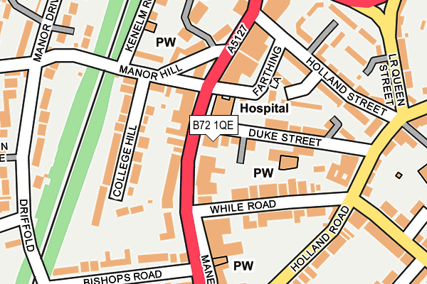 B72 1QE map - OS OpenMap – Local (Ordnance Survey) B72 1QE map - OS OpenMap – Local (Ordnance Survey)