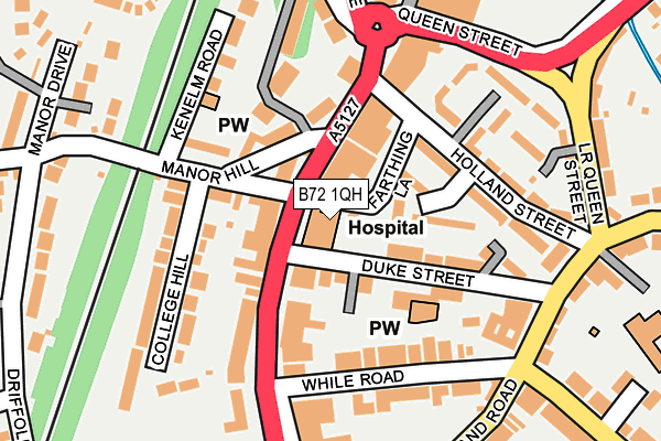B72 1QH map - OS OpenMap – Local (Ordnance Survey) B72 1QH map - OS OpenMap – Local (Ordnance Survey)
