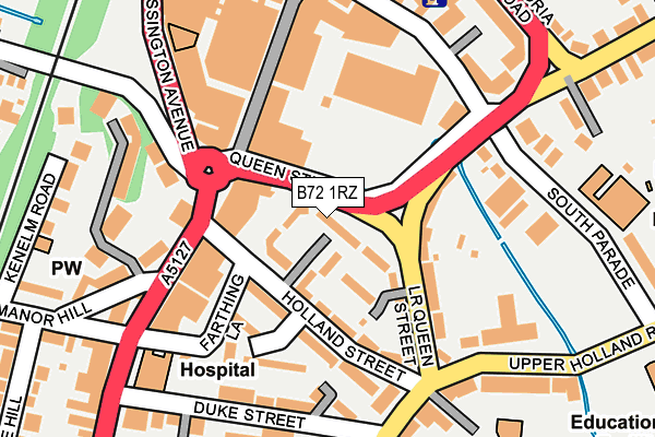 B72 1RZ map - OS OpenMap – Local (Ordnance Survey) B72 1RZ map - OS OpenMap – Local (Ordnance Survey)