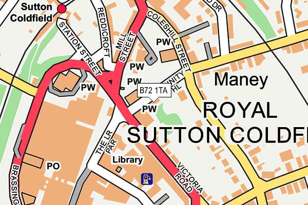 B72 1TA map - OS OpenMap – Local (Ordnance Survey) B72 1TA map - OS OpenMap – Local (Ordnance Survey)