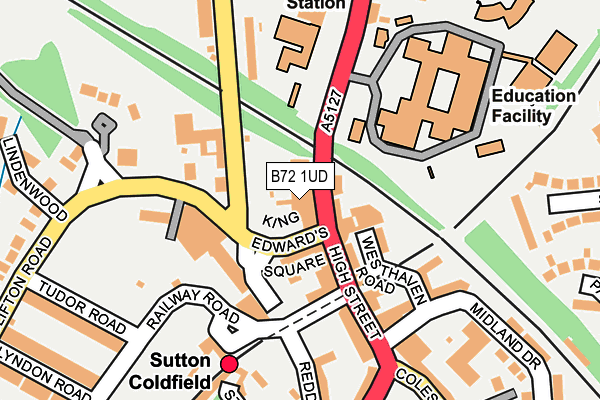 B72 1UD map - OS OpenMap – Local (Ordnance Survey) B72 1UD map - OS OpenMap – Local (Ordnance Survey)