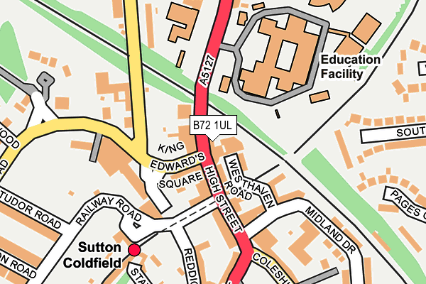 B72 1UL map - OS OpenMap – Local (Ordnance Survey) B72 1UL map - OS OpenMap – Local (Ordnance Survey)