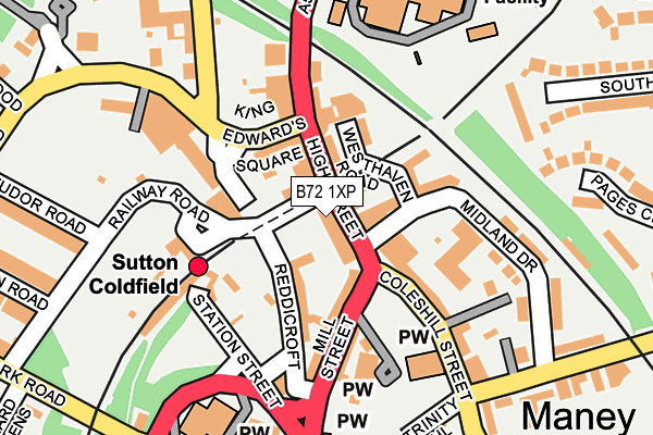 B72 1XP map - OS OpenMap – Local (Ordnance Survey) B72 1XP map - OS OpenMap – Local (Ordnance Survey)